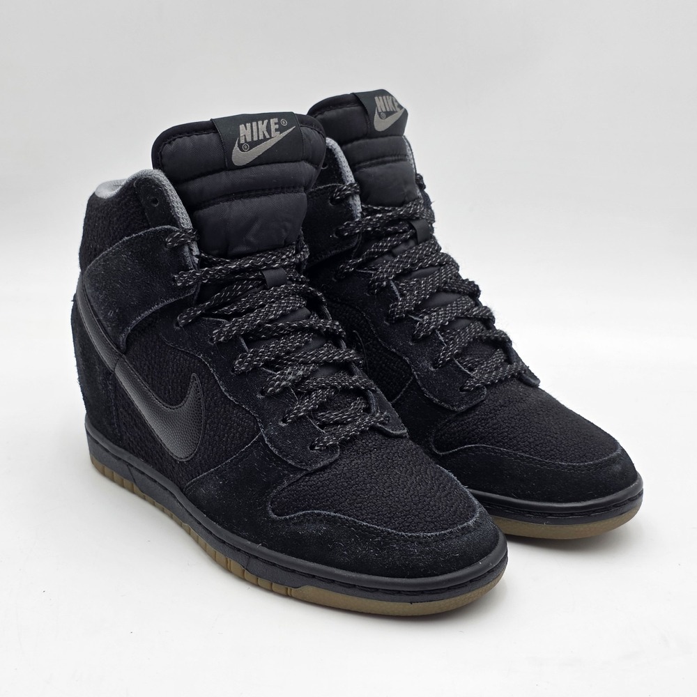 Nike Dunk Sky Hi Essential Hidden Wedge Black 644877-006 Shoes Women's Size 6